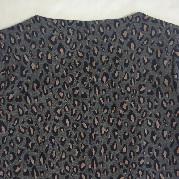 Nicole Miller 3/4 Sleeve Dress Color Grey Leopard Size S - Picture 12 of 14
